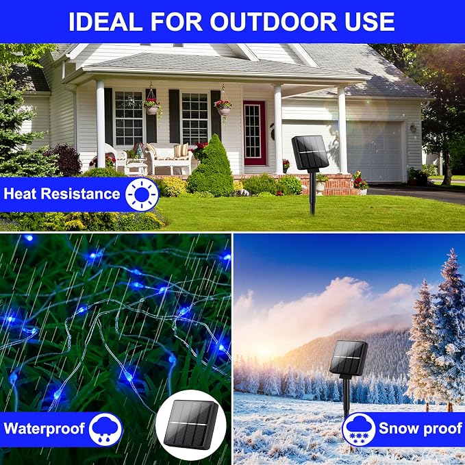 Brightever Solar String Lights Outdoor Waterproof, Solar Christmas Lights - Image 4