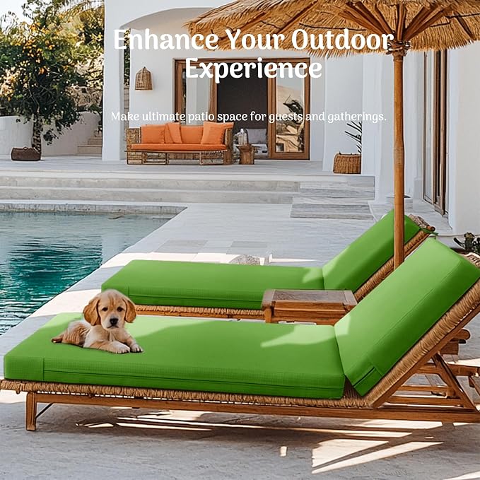Codi Chaise Lounge Cushions Outdoor, Pool Lounges Chair Cushion Set, Waterproof - Image 6