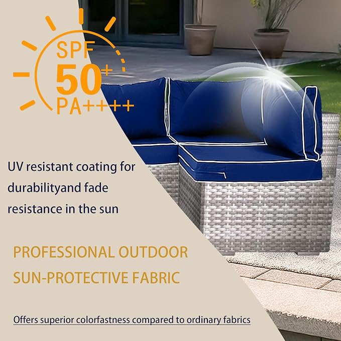 Outdoor Cushion Covers for Patio Furniture, Patio Cushion Covers Replacement - Image 4