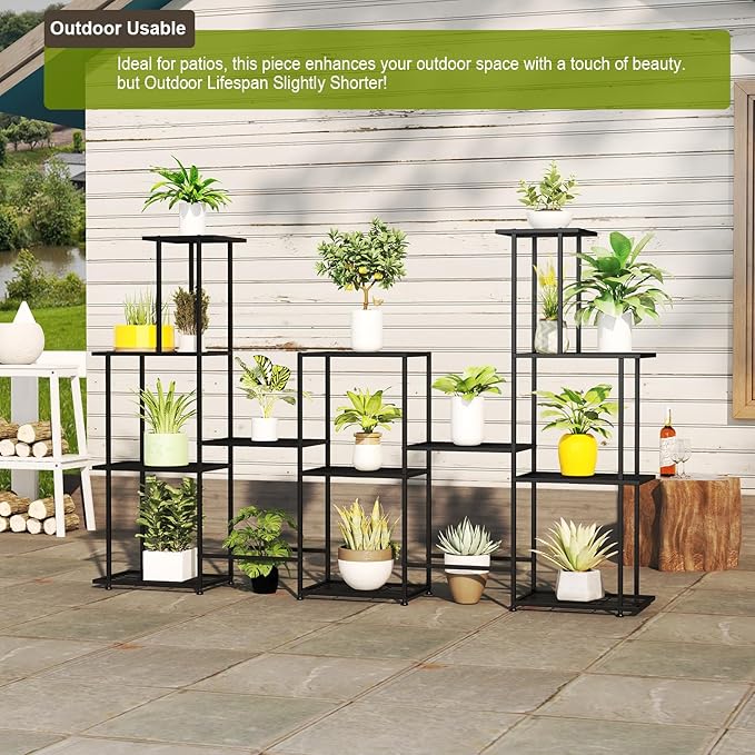 Twhep Tall Multi Tier Plant Stand, 13 Tiers Multifunctional Plant Stands - Image 5