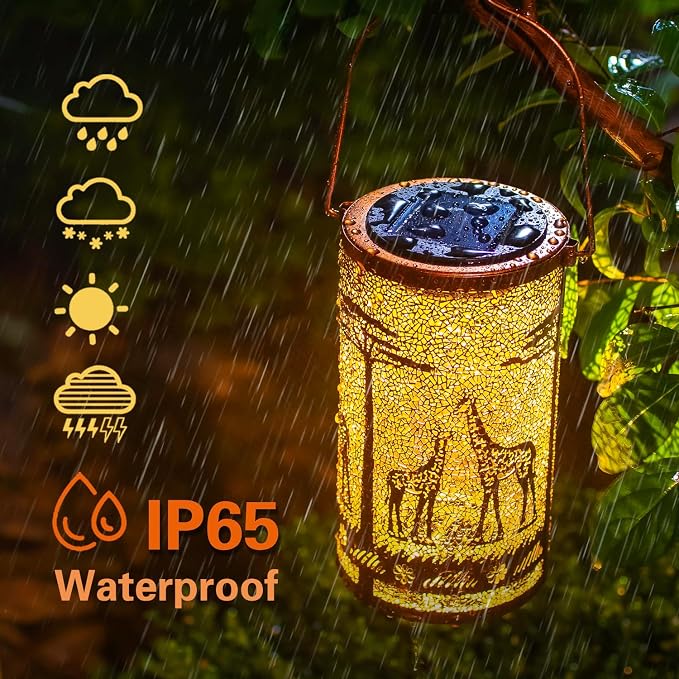 Giraffe Solar Lanterns Outdoor Waterproof Hanging Solar Lights Giraffe Gifts - Image 5