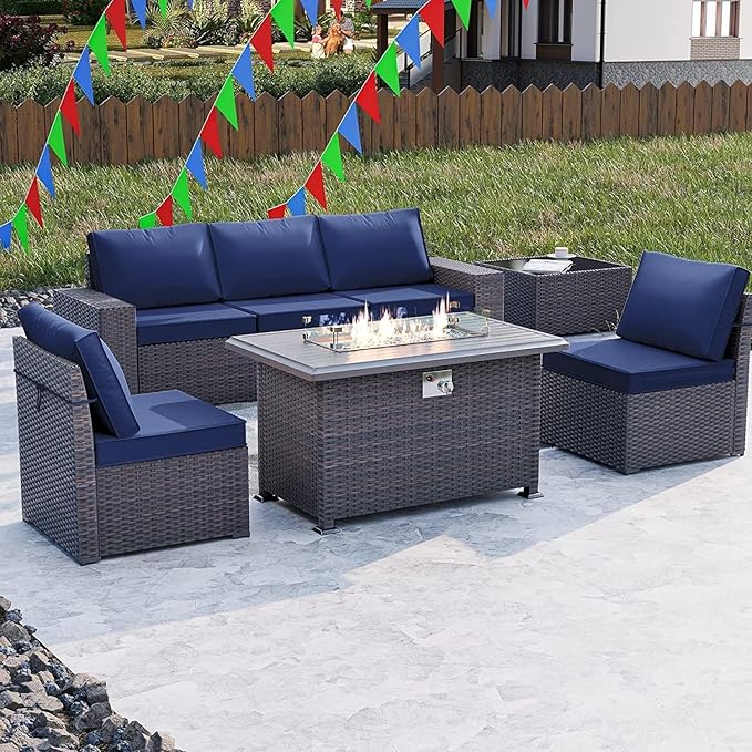 Kullavik 7 Pieces Outdoor Patio Furniture Set - Image 8