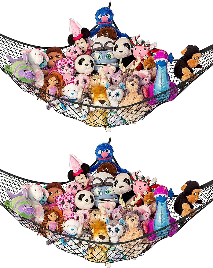 Lilly's Love Stuffed Animal Hammock | Corner Hanging Organizer, Toy Storage by LillysLove