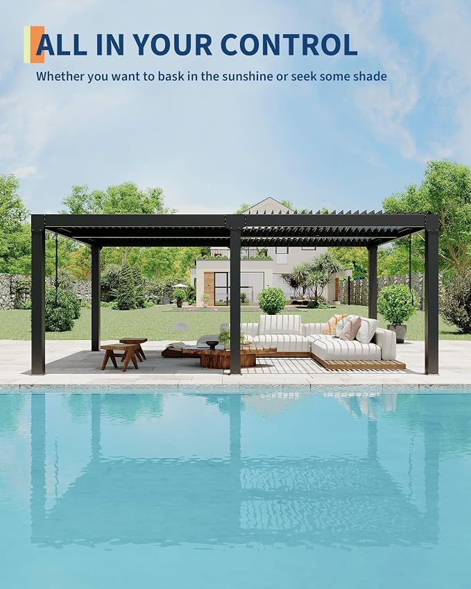 Garvee Louvered Pergola - Image 3