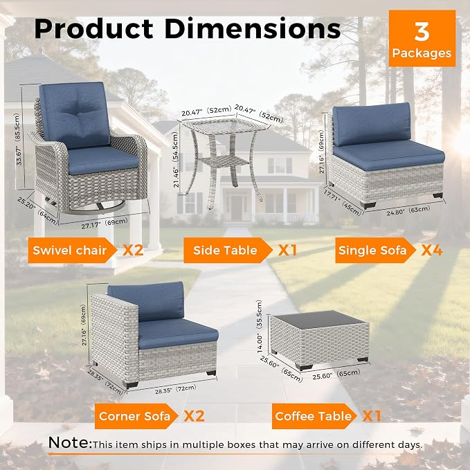 8-Seat Modern Patio Furniture Set - Image 3