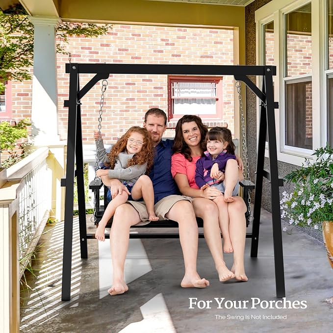 VINGLI 4FT Porch Swing Frame, 660 LBS Capacity Wooden A-Frame Swing Stand - Image 5
