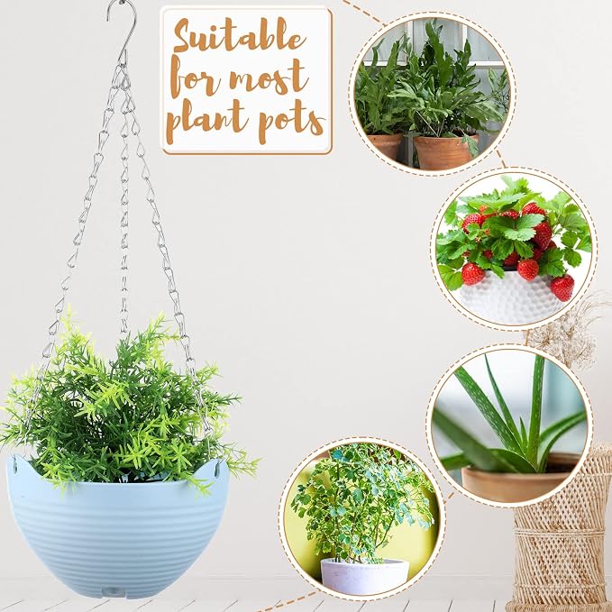 Zopeal 16 Pack Self Watering Hanging Planters, 8 Inch, Resin Material - Image 7