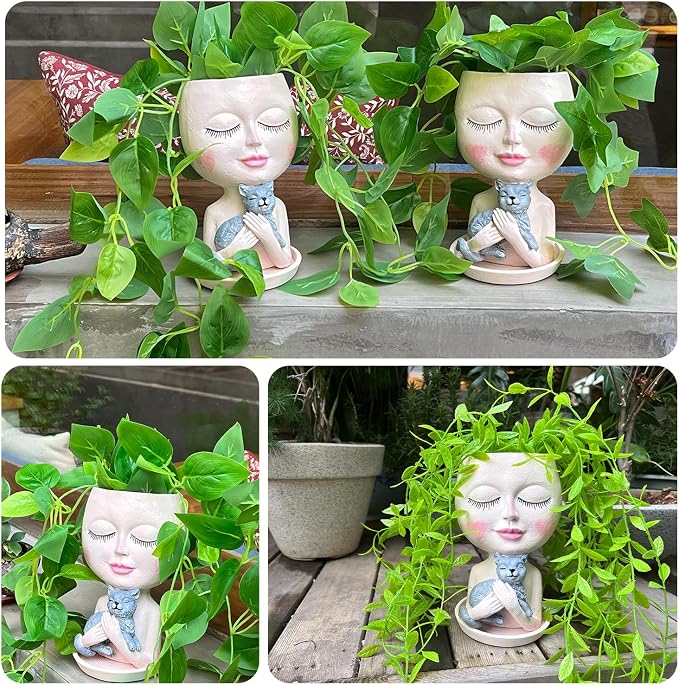 Face Plant Pots Head Planters - Image 3