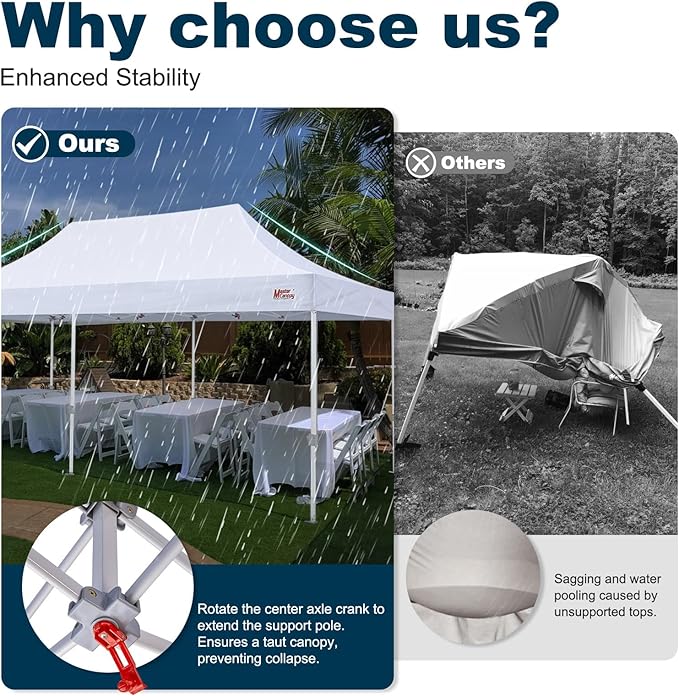 MASTERCANOPY Pop Up Canopy Tent Commercial Grade 10x20 Instant Shelter - Image 3