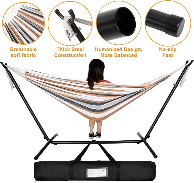 SUPER DEAL Portable 2 Person Hammock - Image 3