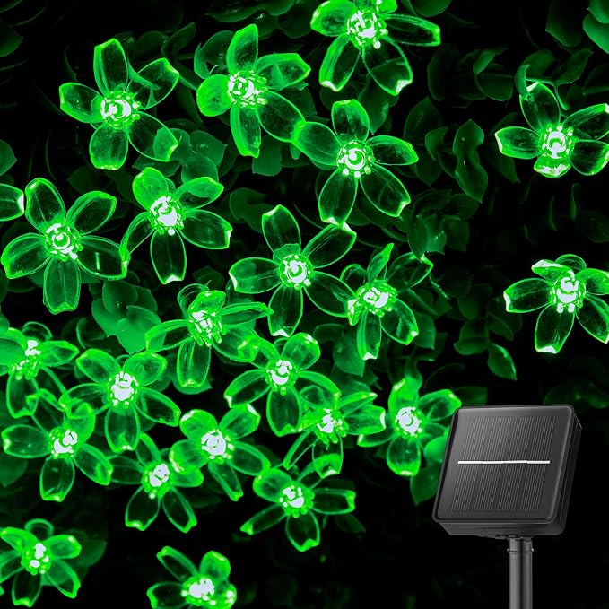 Brightown 60 LED Flower Solar Lights String Outdoor Waterproof Fairy Lights by Brightown