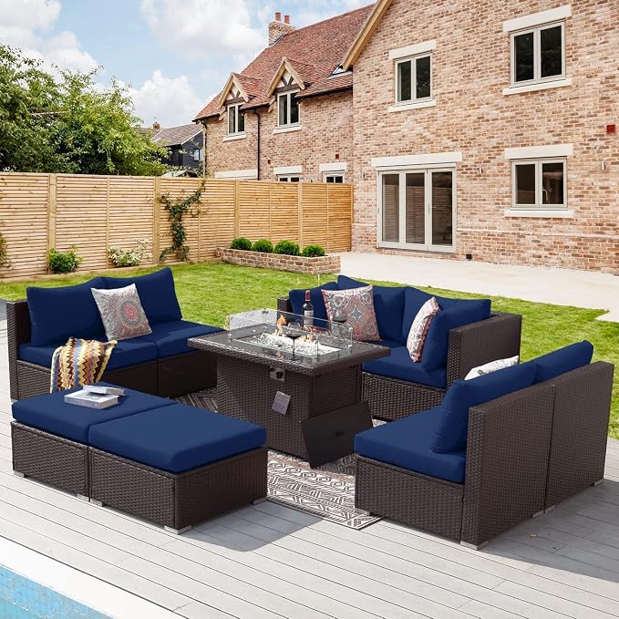 NICESOUL 9 Piece Patio Furniture Set by NICESOUL