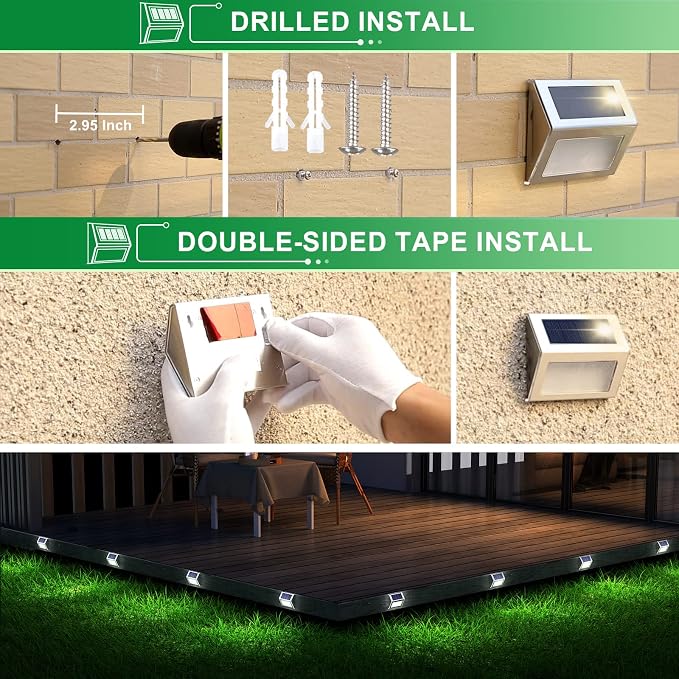 JSOT Solar Lights Outdoor for Deck, Waterproof Solar Garden Lights Decorative - Image 9