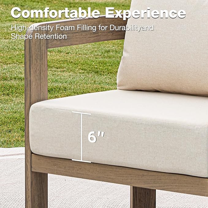 Patio Furniture Set, 4 Pieces Outdoor Furniture Patio Conversation Set - Image 6