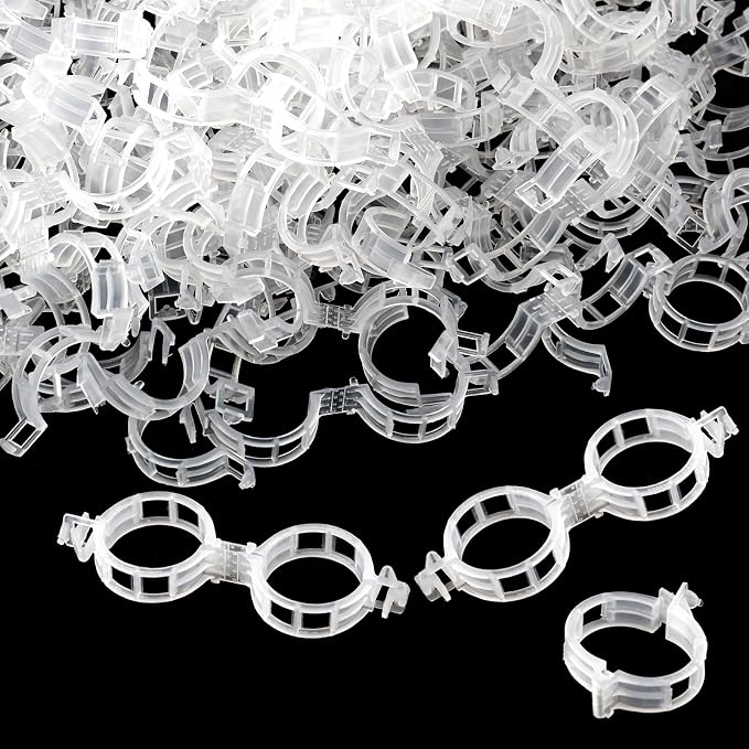 150 Pcs Plant Clips for Climbing Plants, Tomato Clips for Support, Plastic by PEASUG