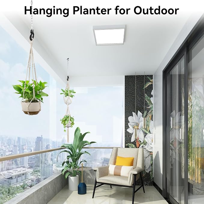 USLAI Macrame Plant Hanger Indoor Outdoor, Fits 4 to 15 Inch Pots, Strong - Image 5
