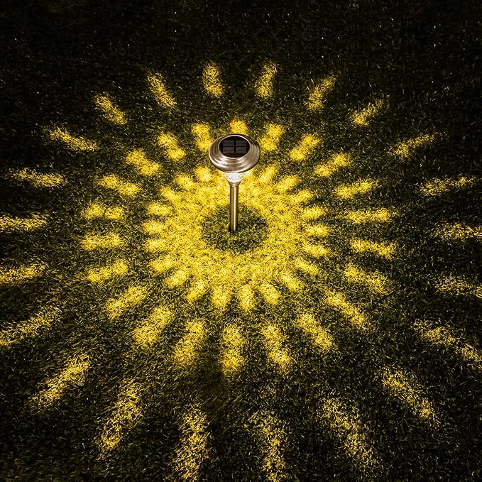 GIGALUMI 8 Pack Solar Pathway Lights, Solar Garden Lights Outdoor Warm White - Image 2