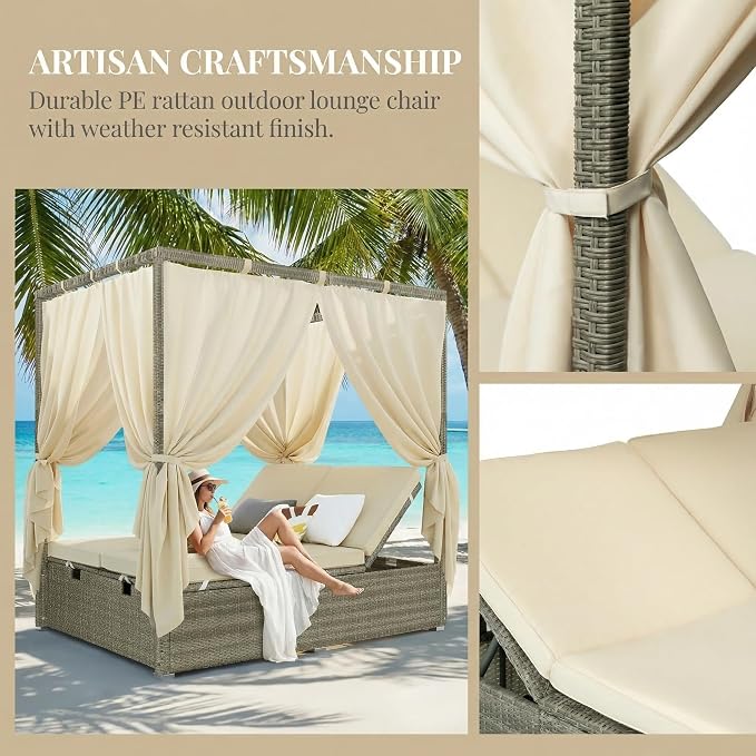 Harper & Bright Designs Adjustable Outdoor Sun Lounger - Image 6