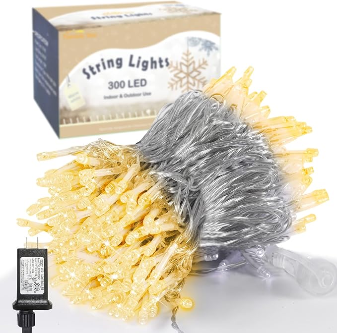 LJLNION 300 LED String Lights Outdoor Indoor, Extra Long 98.5FT Christmas Lights - Image 8