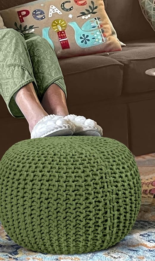 COTTON CRAFT Round Dori Pouf - Image 6
