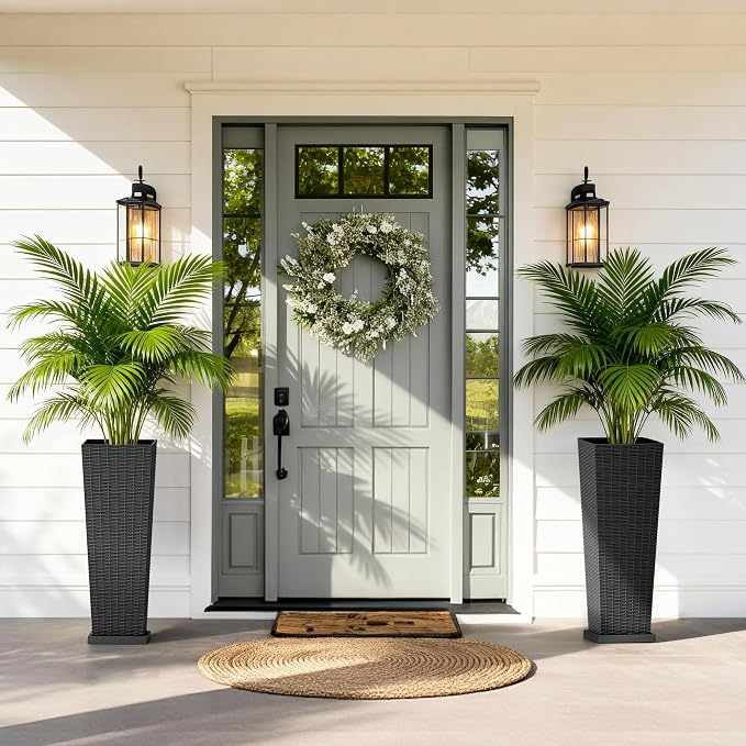 Set of 2 32 Inch Tall Plastic Planters - Image 5