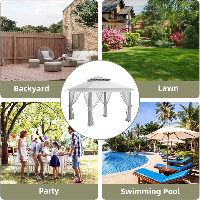11x11 FT Outdoor Gazebo, Heavy Duty Pavilion - Image 7