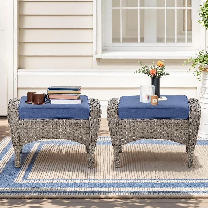 Belord Outdoor Ottomans for Patio Foot Rest - Image 2