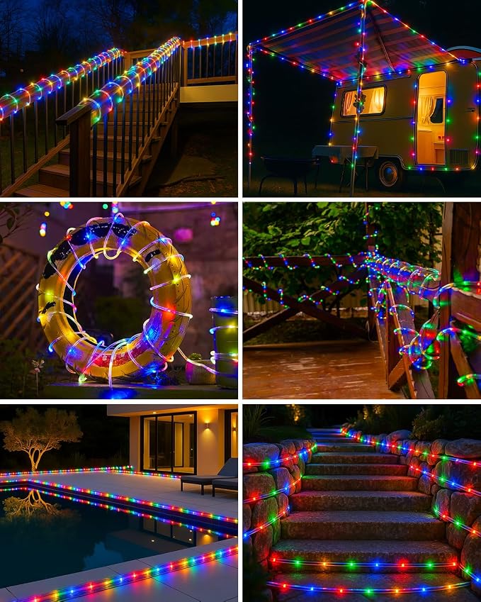 btfarm Solar Rope Lights Outdoor, 120LED 46FT Solar String Lights Outside - Image 6