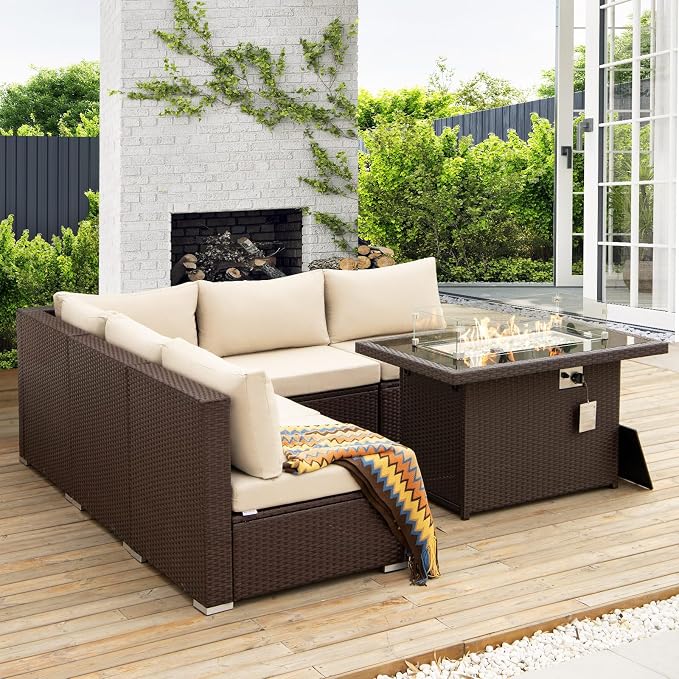 NICESOUL 6 Piece Patio Furniture Set - Image 3