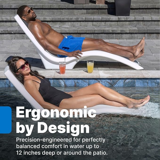 Step2 Vero Pool Lounger, Fade-Resistant, Waterproof Patio Furniture, Pool - Image 3