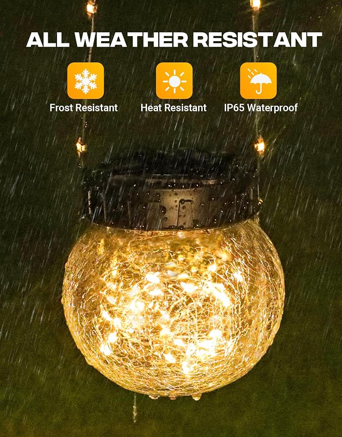 PARTPHONER Solar Lights Outdoor Waterproof 12-Pack, Solar Powered Hanging - Image 9