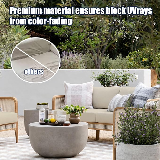 12-Piece Outdoor Cushion & Pillow Cover Set, 8 Seat Covers + 4 Pillow Covers - Image 3