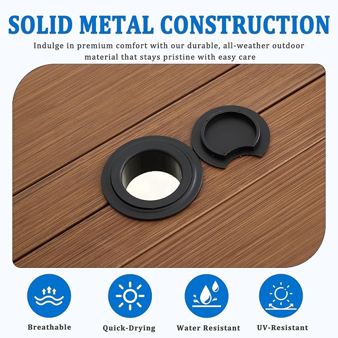 All-Weather 42" Round Outdoor Patio Table - Image 7