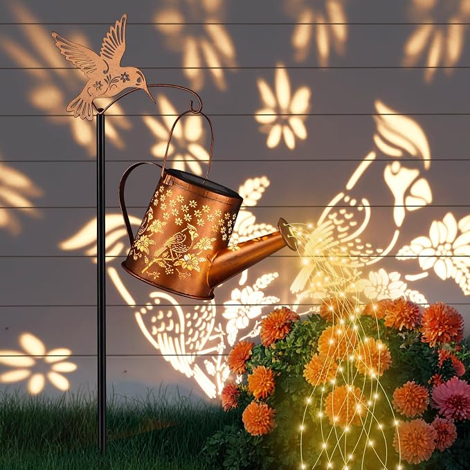Outdoor Hanging Solar Lantern Waterproof Set Outside Metal Openwork Cardinal by Unknown