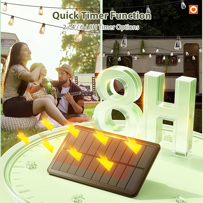 addlon 33 FT Solar String Lights Waterproof, Patio Light Solar Powered - Image 6