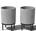 Veradek Demi Series Round Planter w/Stand by VeradekOutdoor