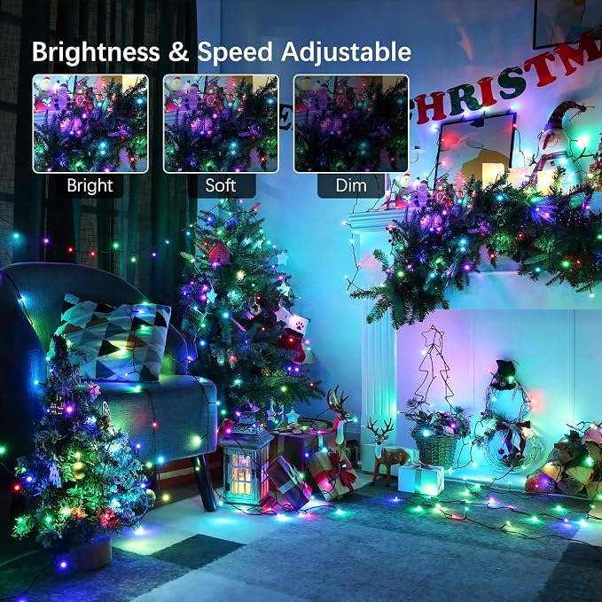 Joomer Color Changing Christmas String Lights, 164FT 500 LED RGB LED String - Image 4
