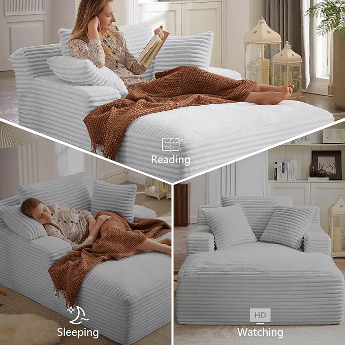 ODUWA Oversized Chaise Lounge Chair Indoor, Sofa Bed - Image 5