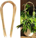 Avalution 16" Natural Bamboo Plants Trellis U-Hoop, Bamboo Gaeden Trellis by Avalution