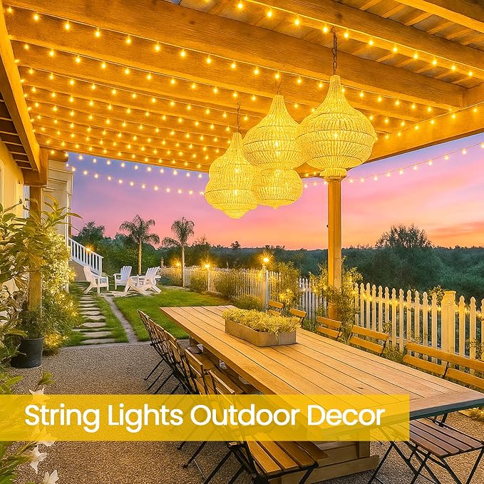 4 Pack 180FT Solar String Lights Outdoor Waterproof, Super Bright 320 LED Solar - Image 2