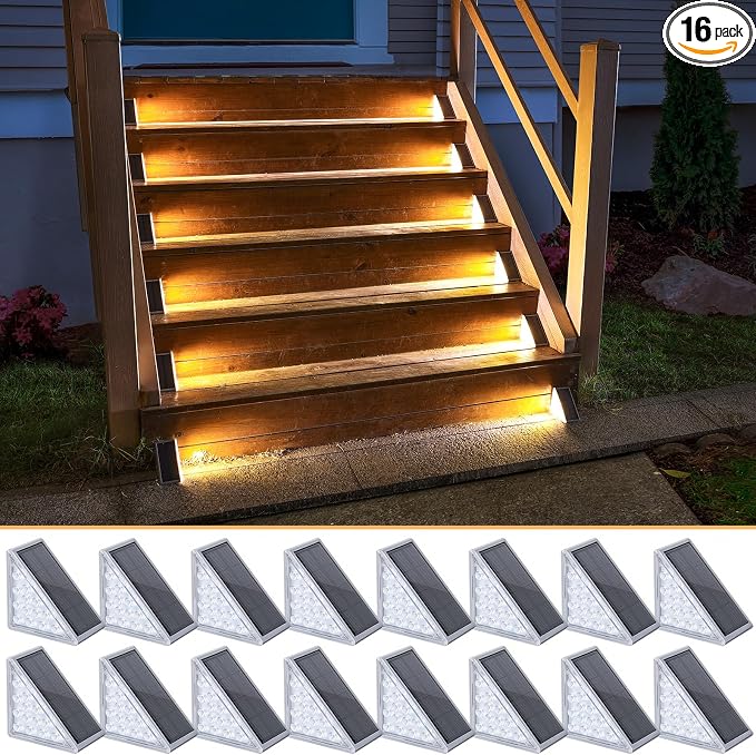 NIORSUN Solar Step Lights 16 Pack by NIORSUN