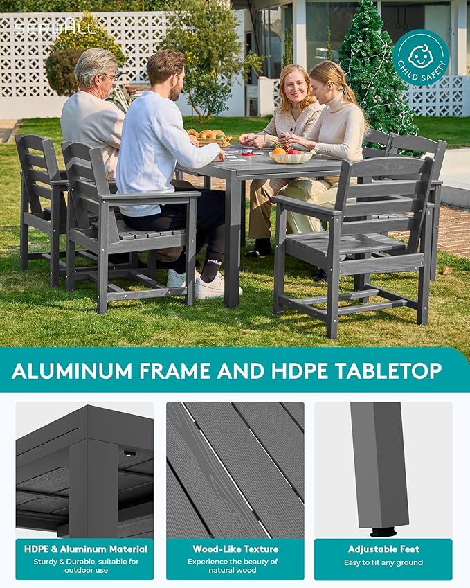 SERWALL Outdoor Expandable Dining Table 60" - Image 5