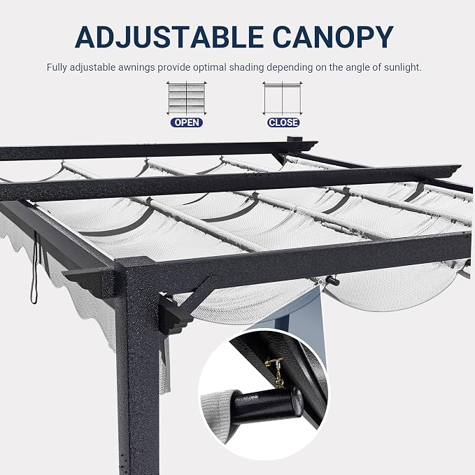 Polar Aurora 10'x12' Outdoor Pergola - Image 4
