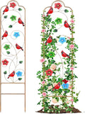 2 Pack Metal Garden Trellis Arched Fence Trellises by YADOOLIFE