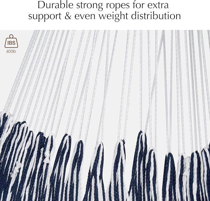 PNAEUT Handwoven Mayan Hammock, Thick Soft Rope Double Hammock - Image 6