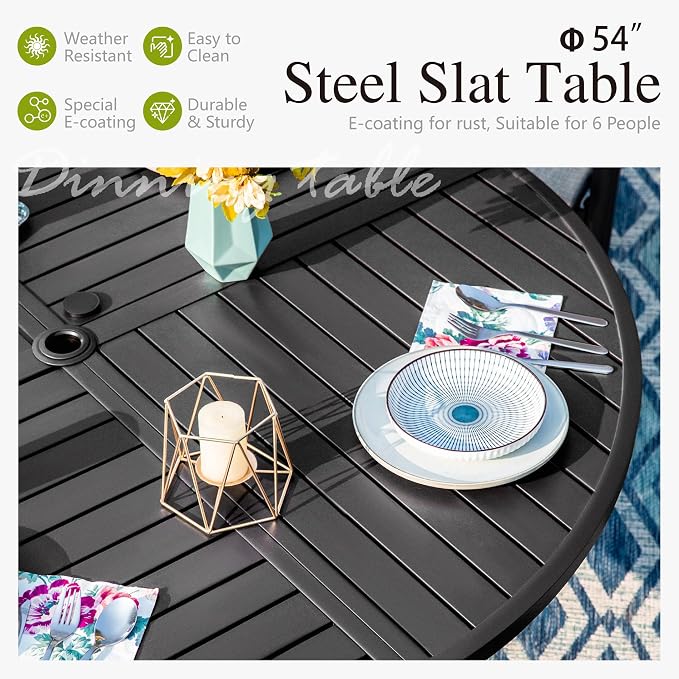Sophia and William Swivel Patio Dining Set - Image 8