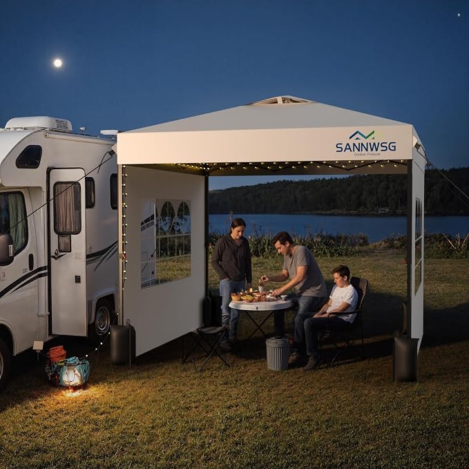 8X8 Pop Up Canopy Tent with 3 Sidewalls, Easy Up Canopy, Commercial Instant - Image 8