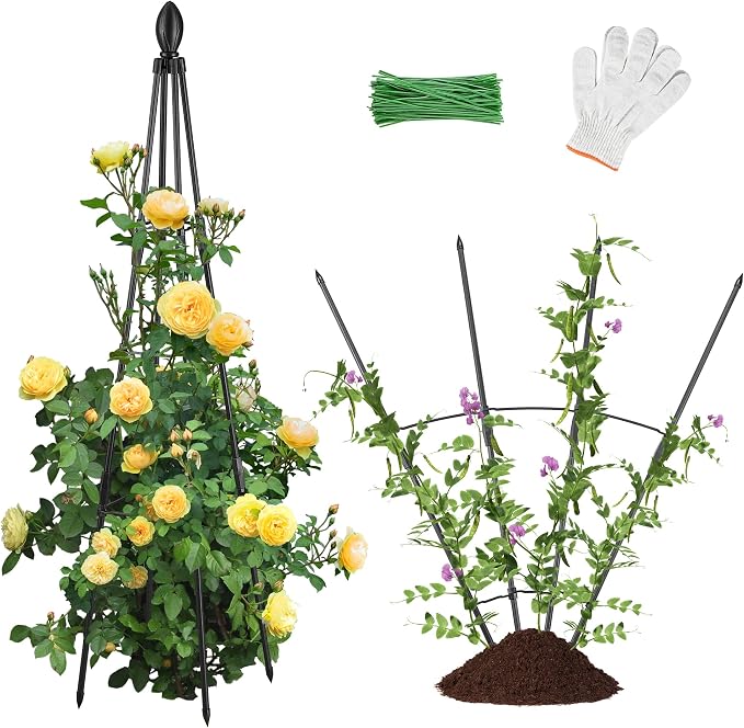 2 Pack Garden Trellis for Climbing Plants, Garden Trellis Rustproof Plastic by AlisisFores