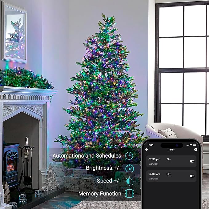 Brizled Smart Color Changing Christmas Lights, 66ft 200LED WiFi String Lights - Image 5