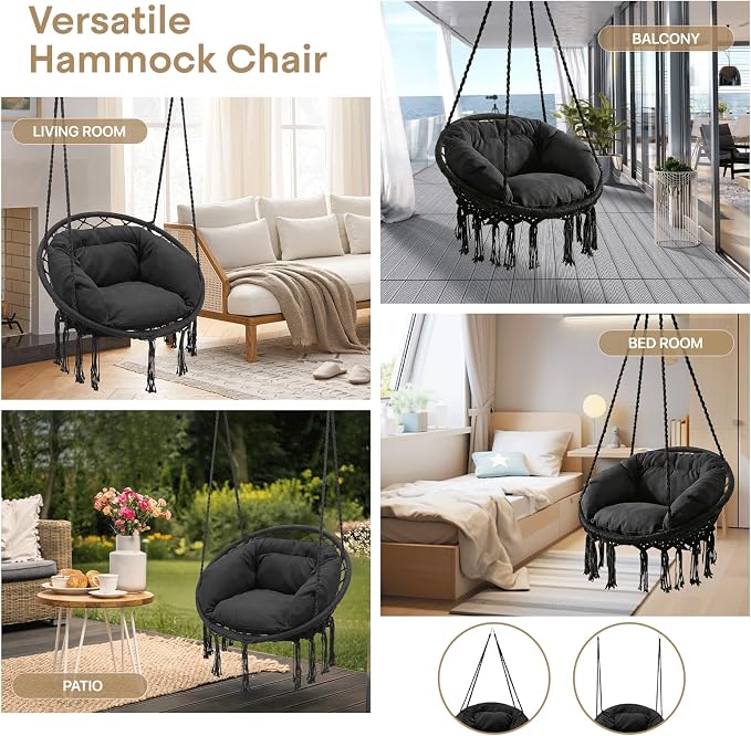 Athena Collection Hammock Chair Hanging Swing Chair - Image 6